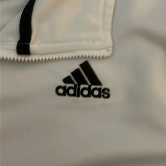 Adidas Classic White Jacket with Black Accents - Picture 3 of 5